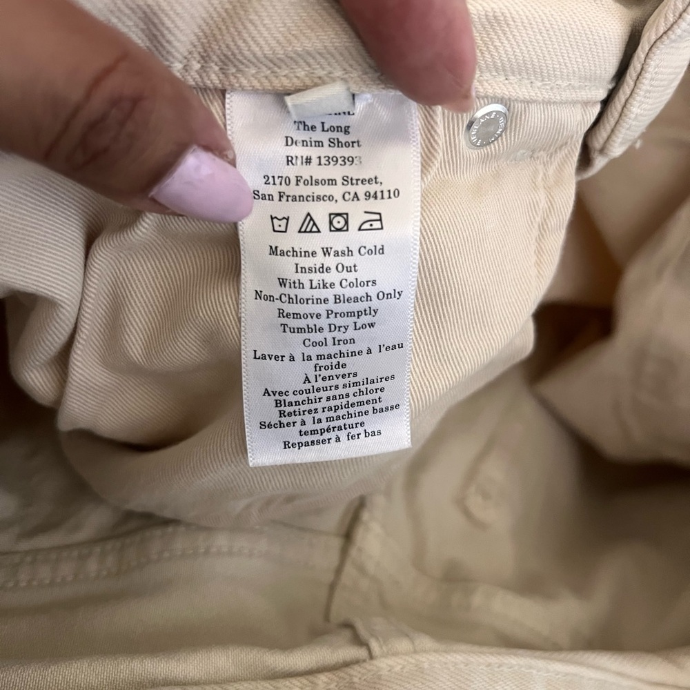 EVERLANE THE LONG A-LINE DENIM SHORT - Picture 7 of 7